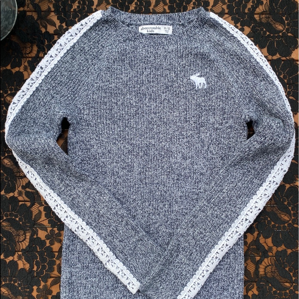 Abercrombie Kids girls 11/12 navy sweater